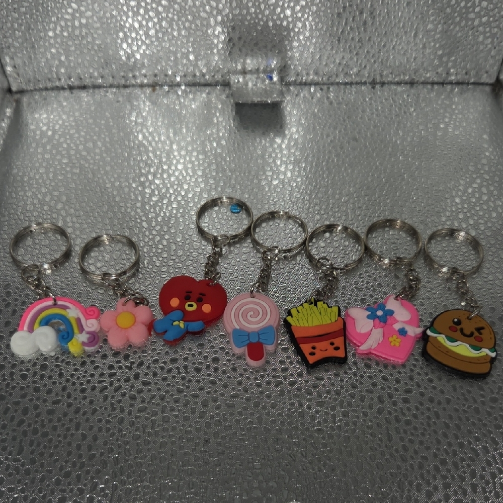 Keychains, Colorful Cartoon Setof 7 #3